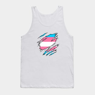 LGBTQI+ Superhero Transexual flag Tank Top